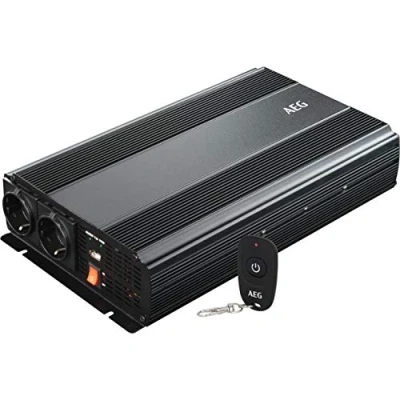 Afbeelding van AEG Automotive Gemodificeerde sinus spanningsomvormer 1500 W, 12 V DC naar 230 AC, met afstandsbediening, omvormer stroomomvormer
