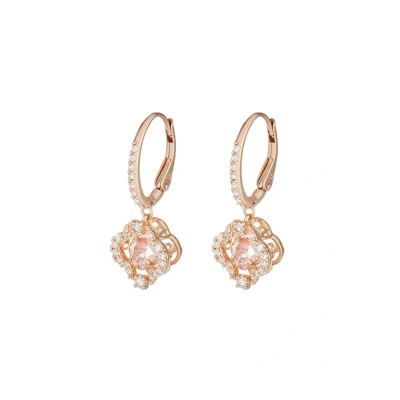 Afbeelding van Swarovski 5516477 Sparkling Dc Pe Clover Rosékleur Oorstekers Oorbellen horloge Rosekleur