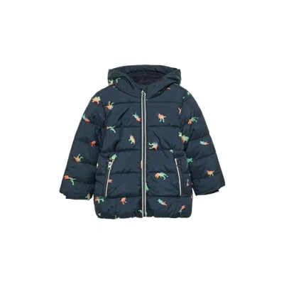 Afbeelding van Gewatteerde jas met capuchon en allover print, 59A2, 92 cm