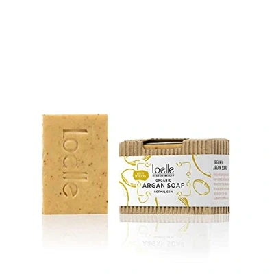 Afbeelding van Loelle Biologische Arganzeep gemaakt met natuurlijke ingrediënten Vaste zeep voor lichaam, gezicht en haar Gezichtsreiniger de gevoelige huid Arganolie, in Marokko (75g)