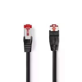 Afbeelding van Netwerkkabel Cat6 SF/UTP 3 meter (100% koper, 1x Haaks)