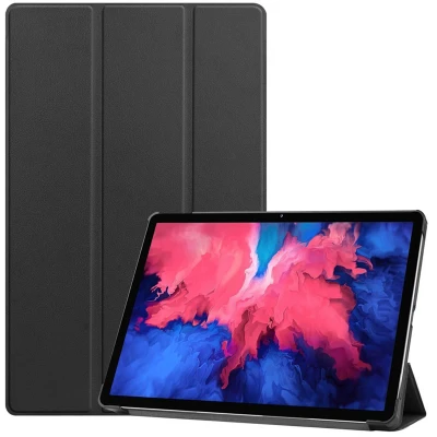 Afbeelding van Lenovo Tab P11 Plus Hoes: iMoshion Trifold Bookcase Zwart Kunstleder Tablet Hoezen