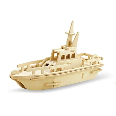 Afbeelding van Georgie Porgy 3D Houten Puzzel Reddingsboot Model Woodcraft Bouw kit Kinderen Speelgoed leeftijd 5+ (JP294 34pcs)