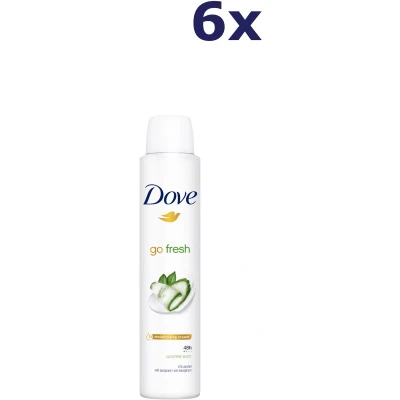 Afbeelding van 6x Dove Deo spray 200ml go fresh cucumber &amp; green tea