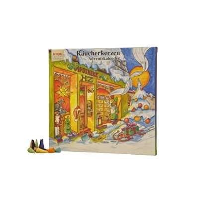 Afbeelding van Knox Rookkaarsen adventskalender met 24 hemelse geuren Apotheek Hermann Zwetz Made in Germany