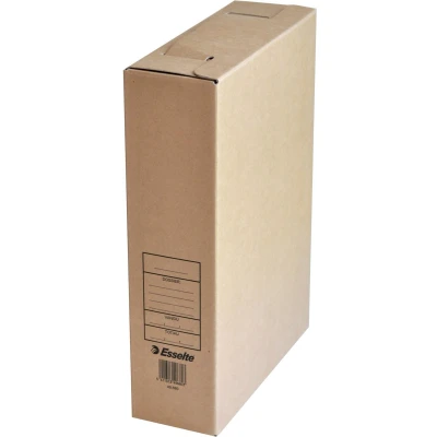 Afbeelding van Esselte kantoor archiefdoos karton bruin 23 x 32 cm A4 formaat Opbergmap