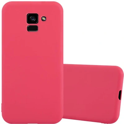 Afbeelding van Cadorabo Hoesje geschikt voor Samsung Galaxy A5 2018 in CANDY ROOD Beschermhoes TPU silicone Case Cover