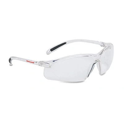 Afbeelding van Honeywell 1015361 A700 bril met transparante lens, krasbestendige coating en frame van polycarbonaat, sportriem, gegoten universele neusbrug, lichtgewicht
