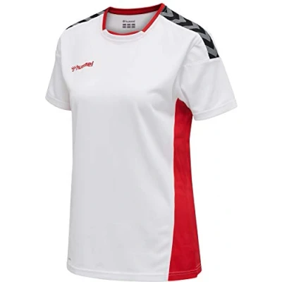 Afbeelding van Hummel Hmlauthentic Tshirt print, Dames, Maat: 42, White/true red