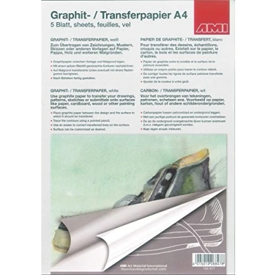 Afbeelding van AMI Grafietpapier A4, 5vel, wit