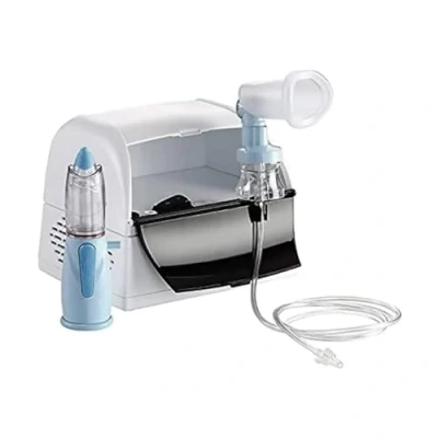 Afbeelding van NEBULA SPACER Air Liquide Medical familie aerosol vernevelaar geïntegreerd therapiesysteem met Rinowash neusdouche