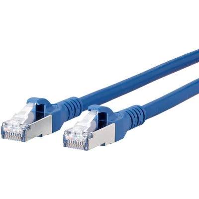 Afbeelding van Metz Connect 1308452044 E RJ45 Netwerkkabel, patchkabel CAT 6A S/FTP 2.00 m Blauw Snagless 1 stuk(s)