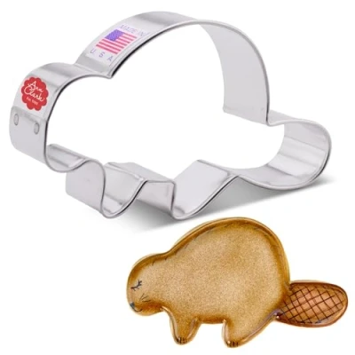 Afbeelding van Beaver Cookie Cutter, 10,2 cm Gemaakt in de VS door Ann Clark Cutters