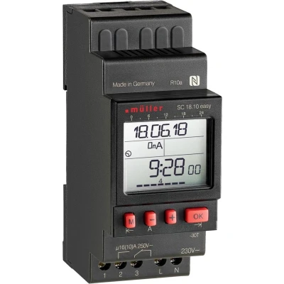 Afbeelding van Müller SC 18.10 easy 24V ACDC DIN rail schakelklok Digitaal 24 V/DC, V/AC 4000 W
