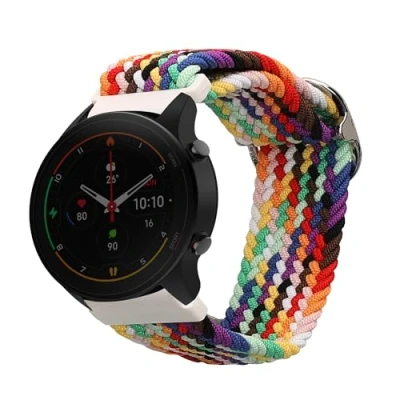 Afbeelding van kwmobile nylon bandje voor smartwatch geschikt Xiaomi Mi Watch / Color Sport 14 22 cm Polsbandje in meerkleurig
