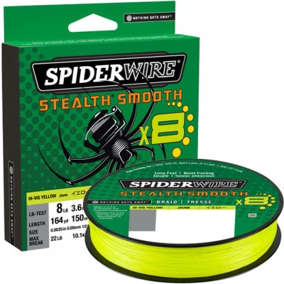 Afbeelding van Spiderwire Stealth Smooth8 Hi Vis Yellow (150m) Maat : 0.06mm