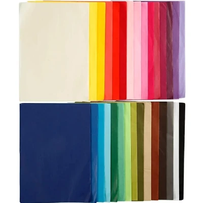 Afbeelding van Creotime zijdepapier A4 30 kleuren 300st