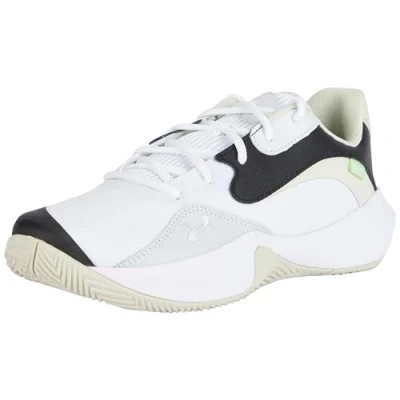 Afbeelding van Under Armour Lockdown 7 Basketbalschoenen, Heren, Maat: 43, White/silt Leer en textiel