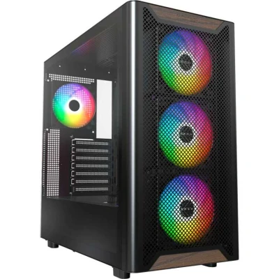 Afbeelding van MONTECH XR Wood Black tower behuizing