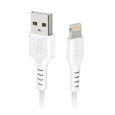 Afbeelding van sbs mobile USB laadkabel Apple Lightning stekker, A stekker 100 cm Wit TECABLEUSBIP589W