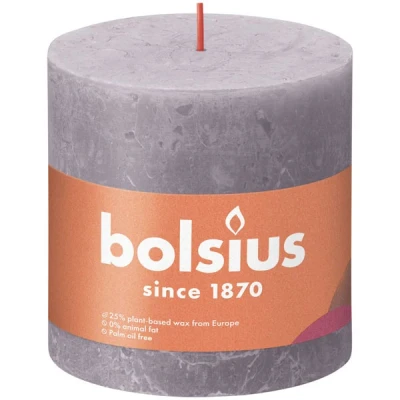 Afbeelding van Bolsius kaars rustiek Frosted Lavender 100/100 mm