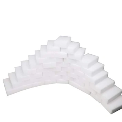 Afbeelding van Dr.JIEER 50 stuks spons, gumspons, de ideale reinigingsspons, geschikt voor alle soorten vuil en verontreinigingen in keuken, badkamer, meubels, deuren, computeraccessoires, 10 x 6 2 cm, wit