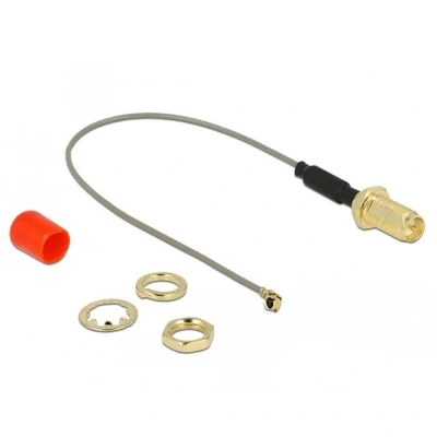 Afbeelding van Delock Antennenkabel RP SMA Buchse zum Einbau Ferritkern &gt; MHF / U.FL