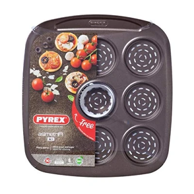 Afbeelding van Bakplaat Pyrex Asimetria Mini Pizza Bruin 30 x 28 cm