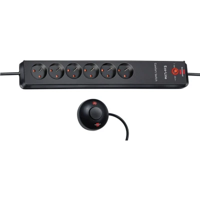 Afbeelding van Brennenstuhl Eco Line Comfort Switch Extension Lead 6 Ways Anthracite 2M H05Vv F 3G1,5 *Be* 1159454616