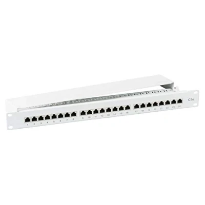 Afbeelding van Patchpaneel Cat5e S/FTP 19 inch (24 poorts, 1U, Verticaal)