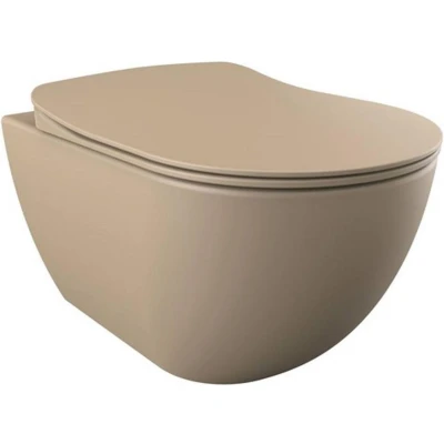 Afbeelding van Wandcloset BWS Freedom Randloos Mat Cappuccino (Exclusief zitting)