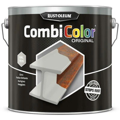 Afbeelding van rust oleum combicolor hoogglans ral 7035 lichtgrijs 2.5 ltr