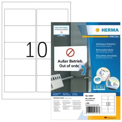 Afbeelding van Herma 10307 Adresetik. Movable A4 100 96X50,8