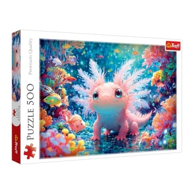 Afbeelding van Trefl Axolotl 500 delige puzzel DIY legpuzzel, creatief vermaak, voor volwassenen en kinderen vanaf 10 jaar