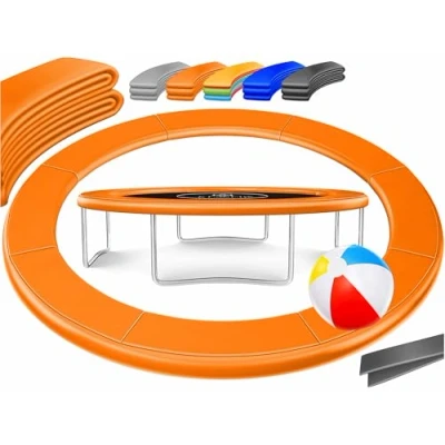 Afbeelding van KESSER® Trampoline Randafdekking Beschermingspads Veiligheidsrand 244 cm Randkussen Randbescherming voor rand afdekking beschermrand 100% UV bestendig Oranje