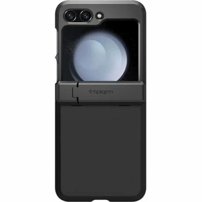 Afbeelding van Samsung Galaxy Z Flip 5 Hoesje Kunststof Spigen Hardcase/Backcover Zwart Telefoonhoesje Shockproof/Valbescherming