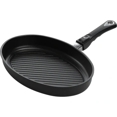Afbeelding van AMT Gastroguss Vispan met grilloppervlak 35 x 24 cm Geschikt voor inductie Duurzaam gietaluminium
