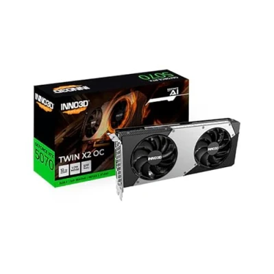 Afbeelding van INNO3D GeForce RTX 5070 TWIN X2 OC grafische kaart DLSS 4, 3x DisplayPort, 1x HDMI 2.1