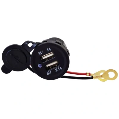 Afbeelding van HP Autozubehör AUTO dual USB inbouwstopcontact Stroombelasting (max.): 3.1 A Stopcontact 12 V naar 5 V, 24