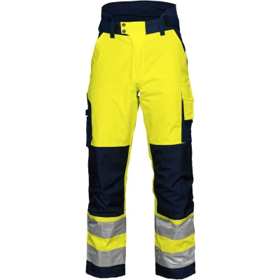Afbeelding van ProJob 6514 GEVOERDE SIGNALISATIEREGENBROEK EN ISO 20471 KLASSE 2 646514 Geel/Marine