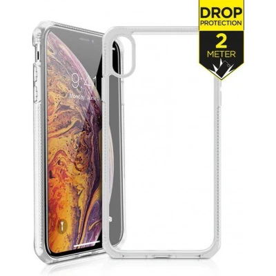Afbeelding van Apple iPhone XS Max Hoesje ITSkins Level 2 HybridFrost Serie Hard Kunststof Backcover Transparant Geschikt Voor