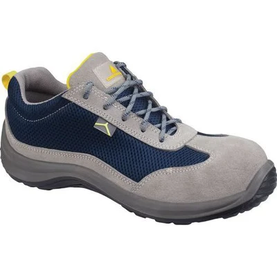 Afbeelding van Deltaplus ASTISPGB42 Lage schoenen van suède splitleer met mesh inzetstukken S1P Src, grijs blauw, maat 42