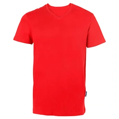 Afbeelding van Herenshirt &#039;Luxury V Neck Tee&#039; met korte mouwen Red XXL