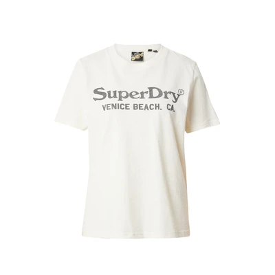 Afbeelding van Metallic Venue T shirt met Relaxte Pasvorm Crème Grootte: 34