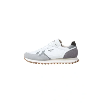 Afbeelding van Pepe Jeans Briton Master Sneakers laag, Heren, Maat: 44, White Leer/ synthetisch