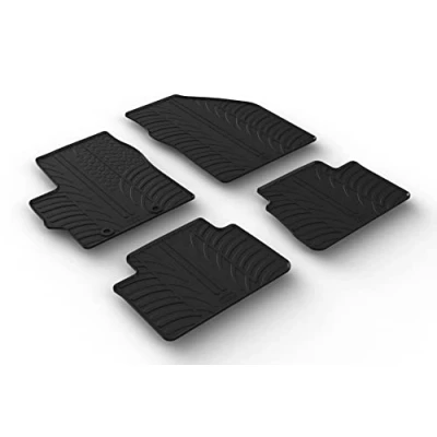 Afbeelding van Gledring Rubbermatten passend voor Toyota Yaris (P21) HB 2020 incl. Hybrid (T profiel 4 delig + montageclips)