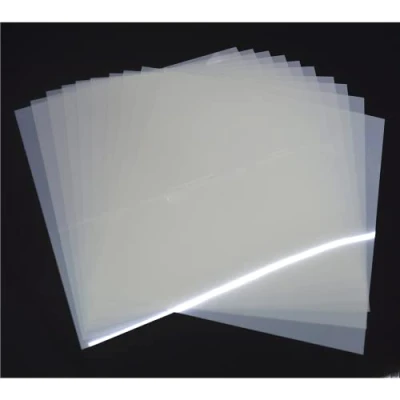 Afbeelding van ZHluja 12 Pack 0,19 mm 305x305 blanco stencilvel voor Cricut Vinyl, acetaat melkachtig doorschijnend PET, silhouet, ambachtelijke sjabloon materiaal