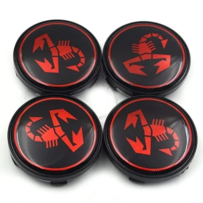 Afbeelding van Naafdop 4 Stuks 60 MM Voor Abarth Auto Wiel Center Styling Velgen Cover Badge Embleem Sticker Wielnaafdoppen