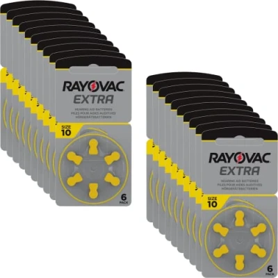 Afbeelding van Rayovac Extra 120 Advanced Nr 10 gehoorapparaat batterij Zinc Air Mercury Free 2016 (P10 PR70 ZL4)
