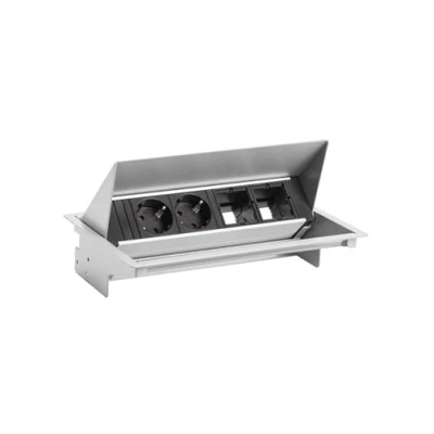 Afbeelding van BACHMANN CONEO SET 2x geaard stopcontact ABD, zilver